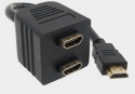 Trójnik HDMI adapter wtyk HDMI / 2*gniazdo HDMI 3317