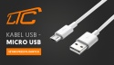 KABEL USB-MICRO USB 1M, BIAŁY, HQ.