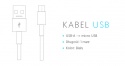 KABEL USB-MICRO USB 1M, BIAŁY, HQ.