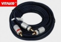 Kabel wtyk RCA / 2 x wtyk RCA digital 1,5m JKJ60 Vitalco