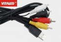 kabel USB wtyk A / 4*wtyk RCA 1,8m 6063